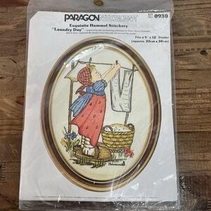 Vintage Paragon‎ Needle Craft Hummel Stitchery "Laundry Day" No 0930